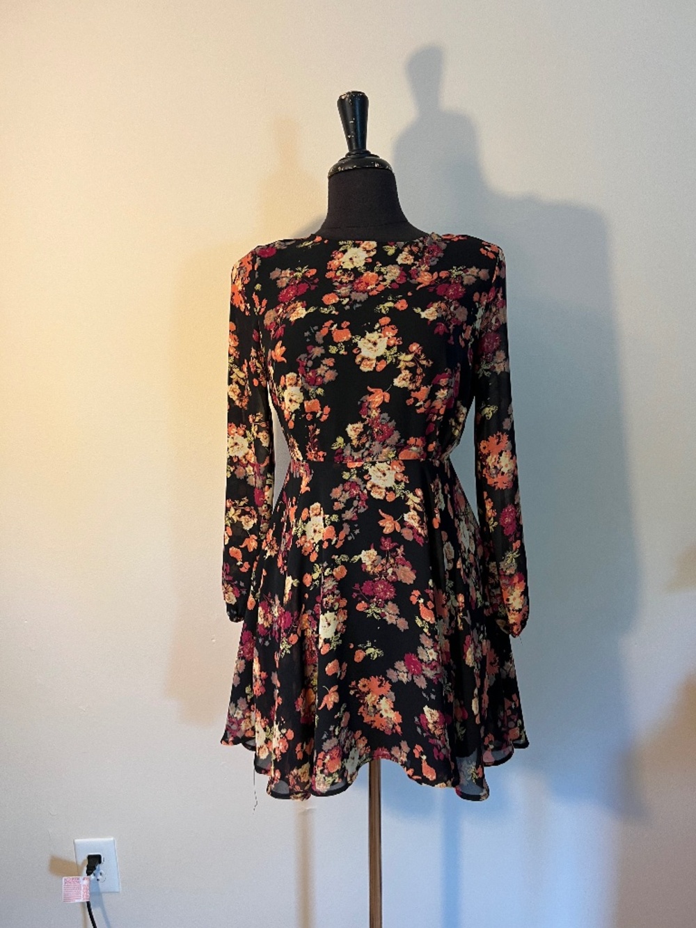 Sun and Shadow Floral Mini Dress